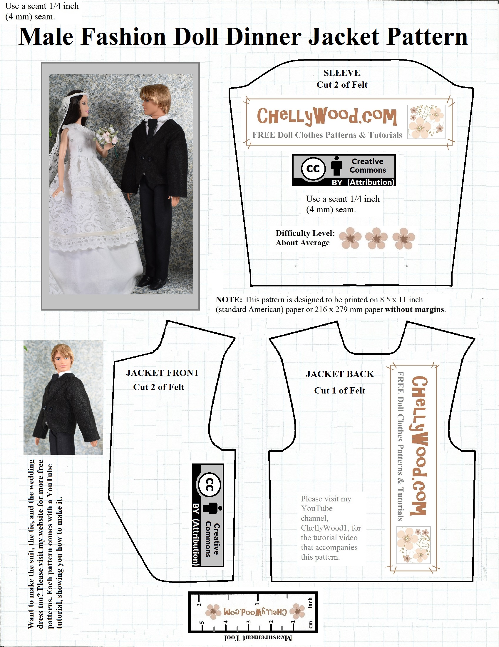 free #kendoll coat #craft pattern fits other male #dolls